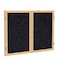 Ghent Enclosed Bulletin Board, 2 Door, Rcycl, Oak Frame, 3 ft H x 4 ft W, Confetti PW23648TR-CF - alternate 1